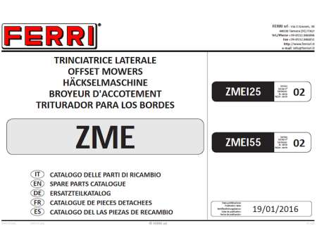 ZME Parts Manual 2016-01