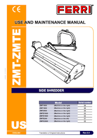 ZMT, ZMTE Operator Manual